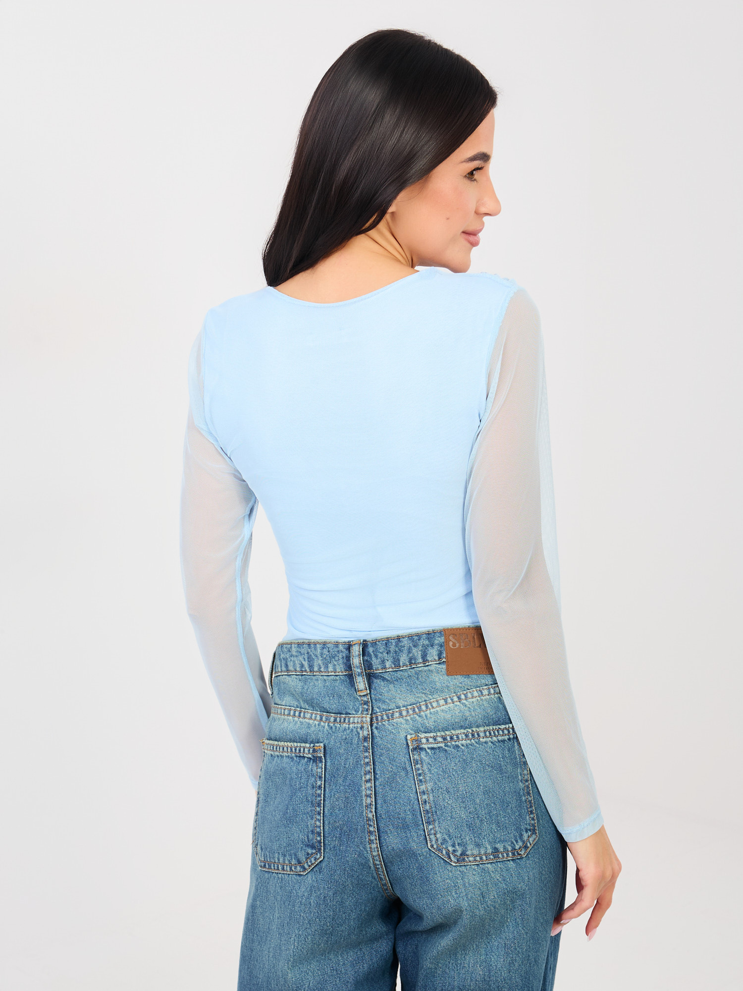 Светлосиньо Боди ITALY MODA - Елегантност и Комфорт - Image 5