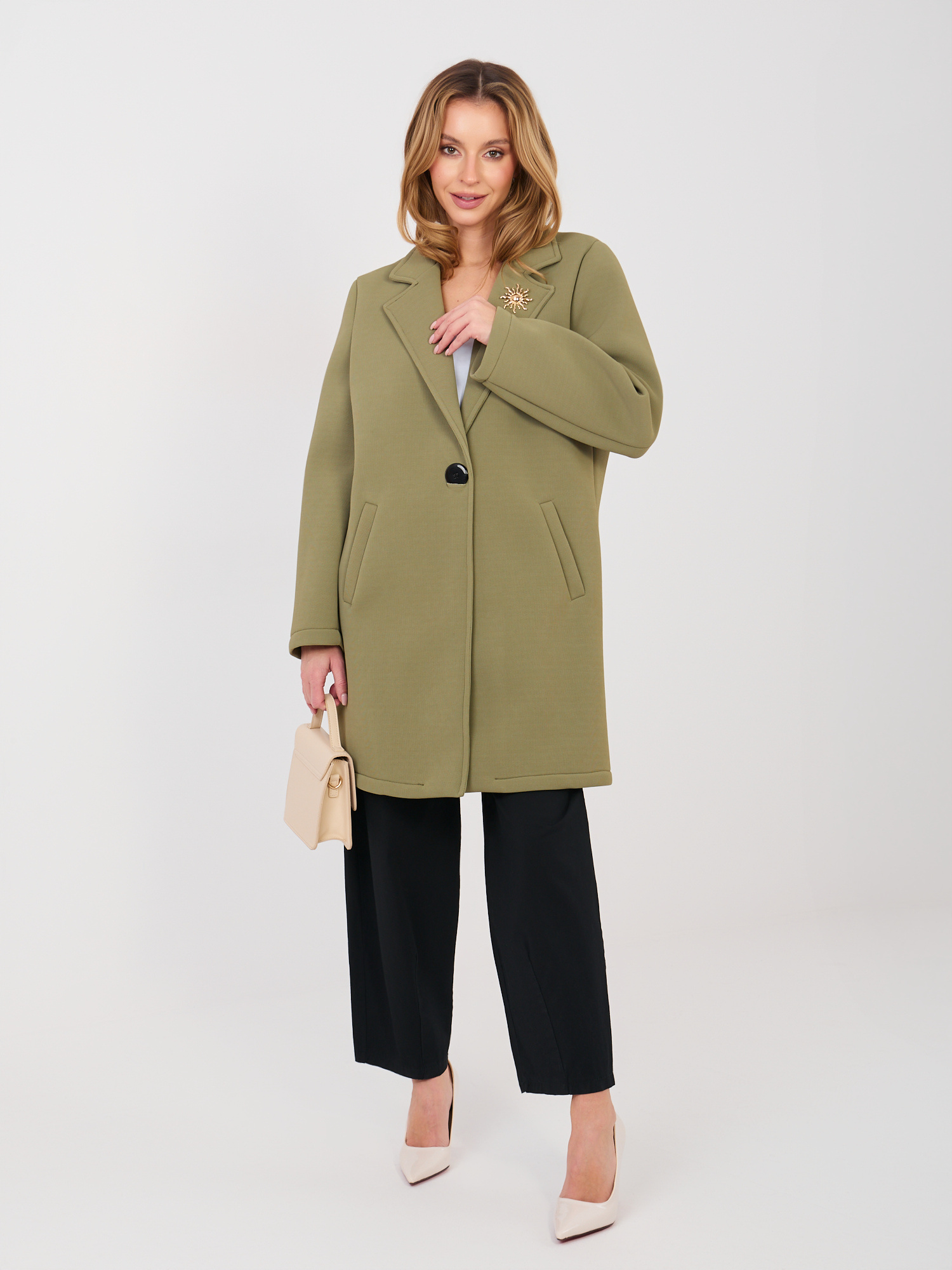 RUE PARIS Khaki Палто – Елегантност и Комфорт - Image 3