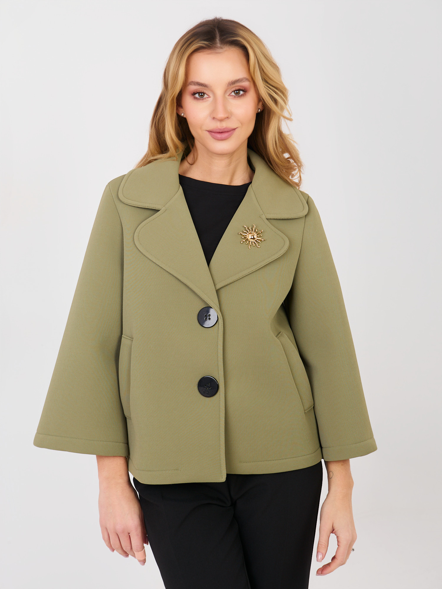 Дамско яке ITALY MODA Khaki - Стил и Комфорт