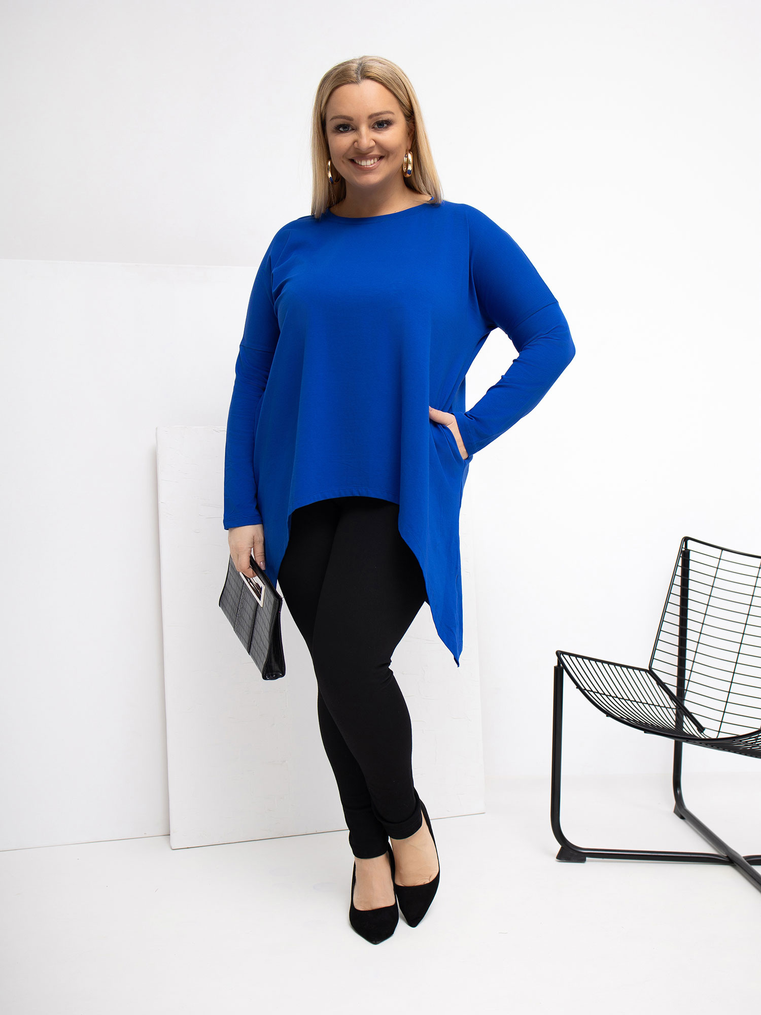 Кобалтово Синя Блуза RELEVANCE - XL/2XL - Image 4