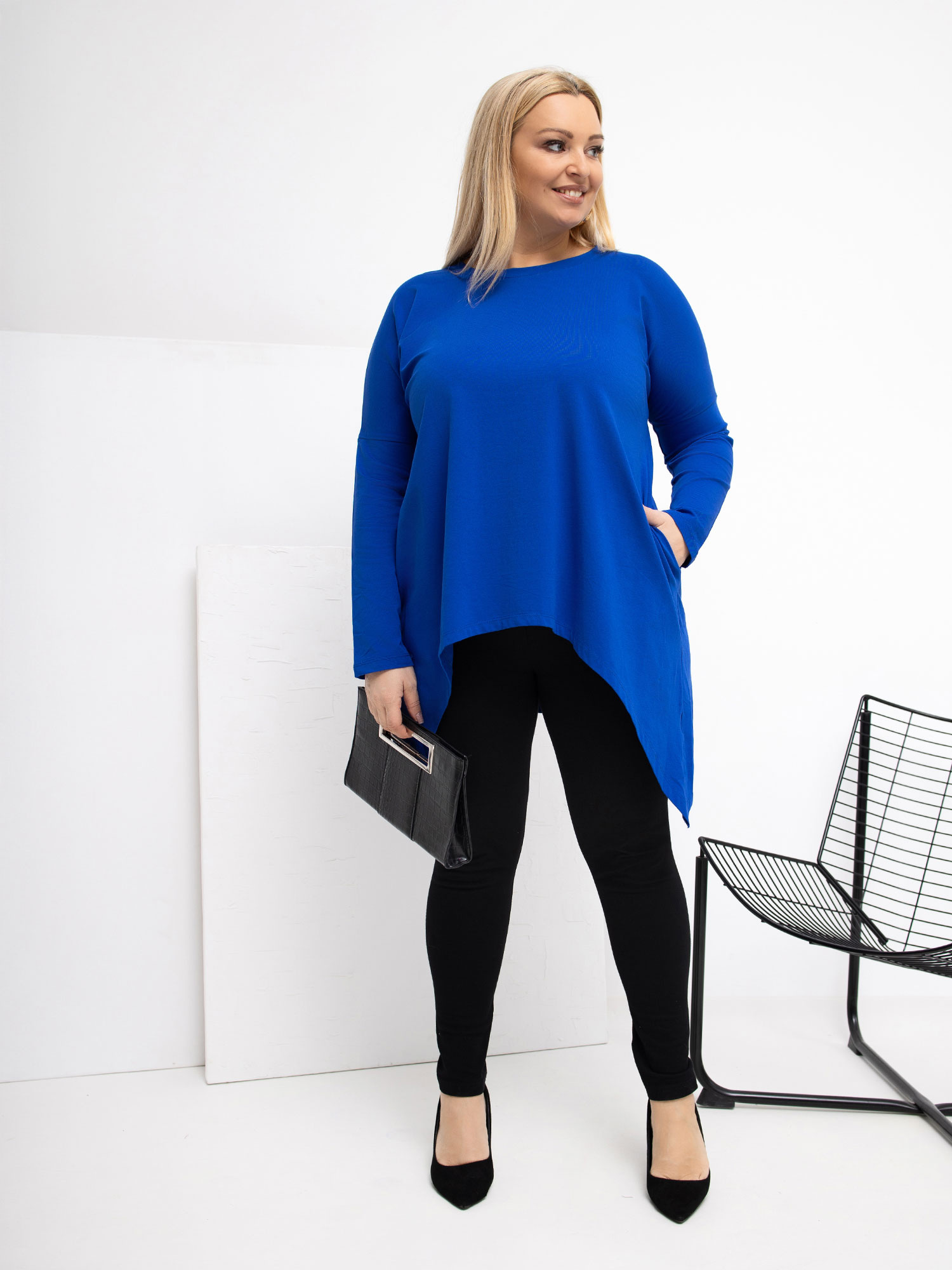 Кобалтово Синя Блуза RELEVANCE - XL/2XL - Image 3