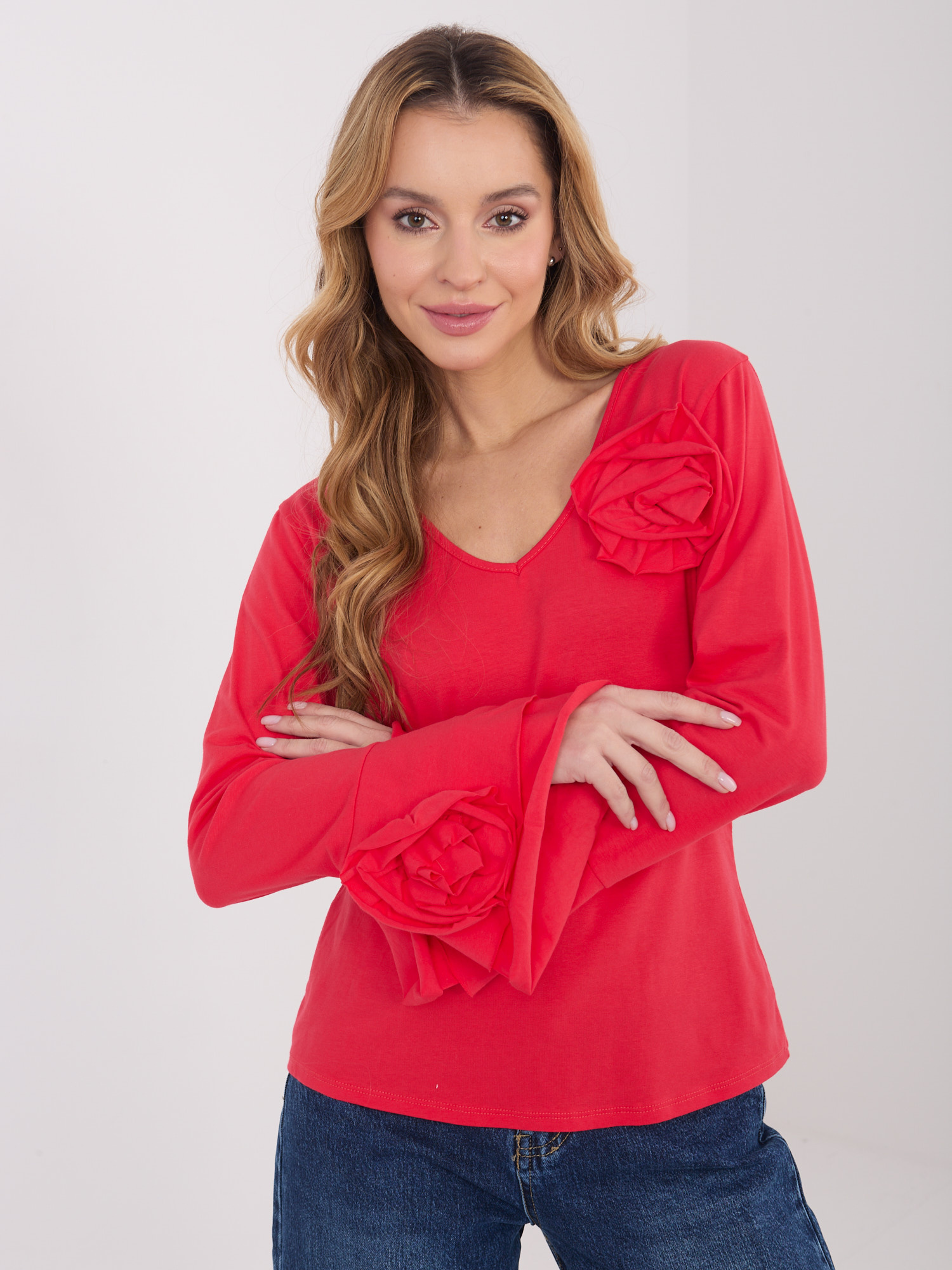 Коралова Блуза ITALY MODA - 100% Памук - Image 3