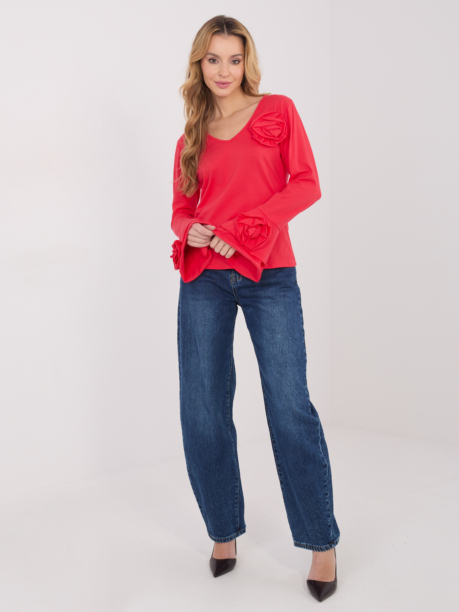 Коралова Блуза ITALY MODA - 100% Памук - Image 4