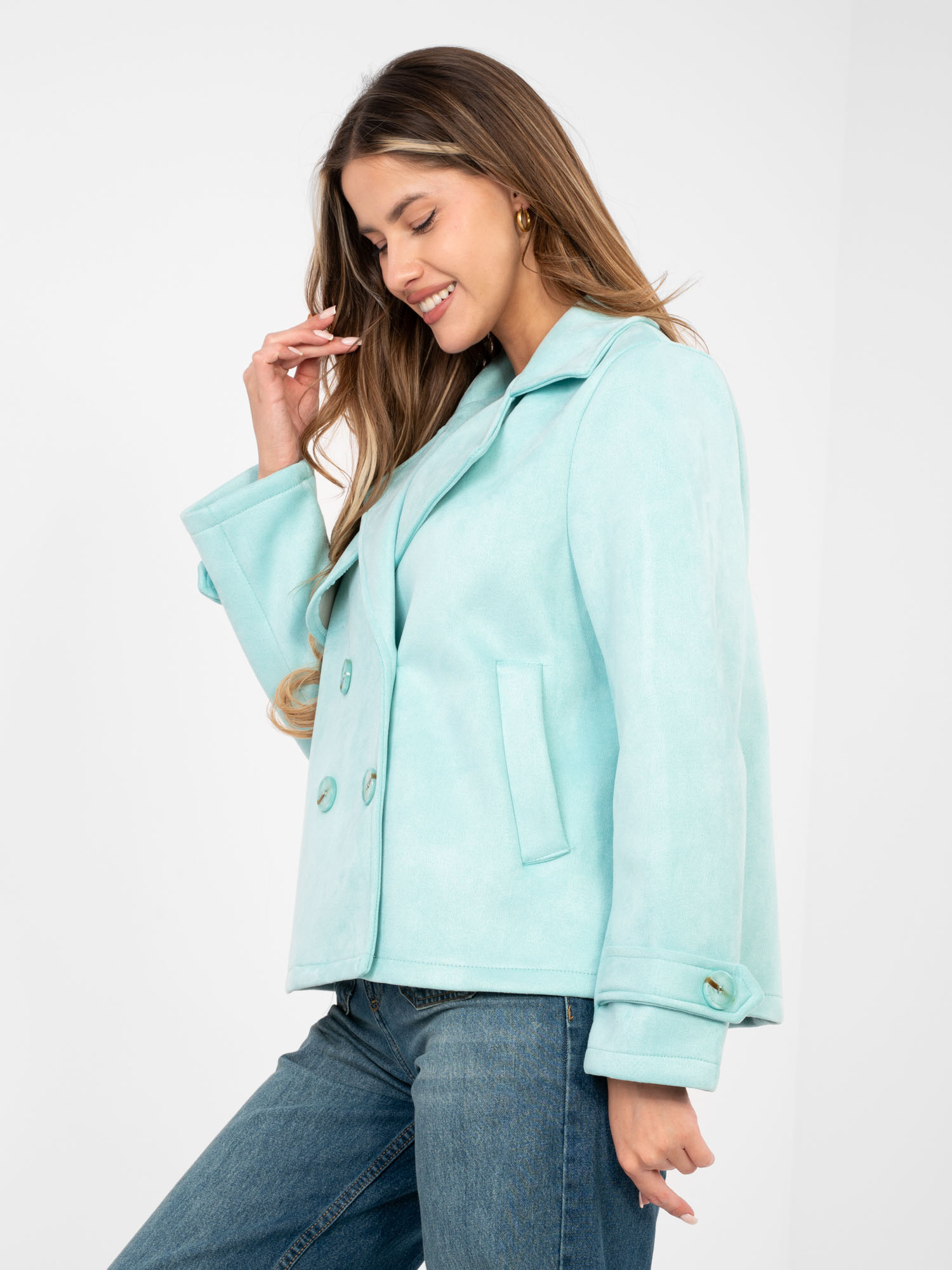 Стилна ментова дамска жилетка SHOP SMILE - Image 4