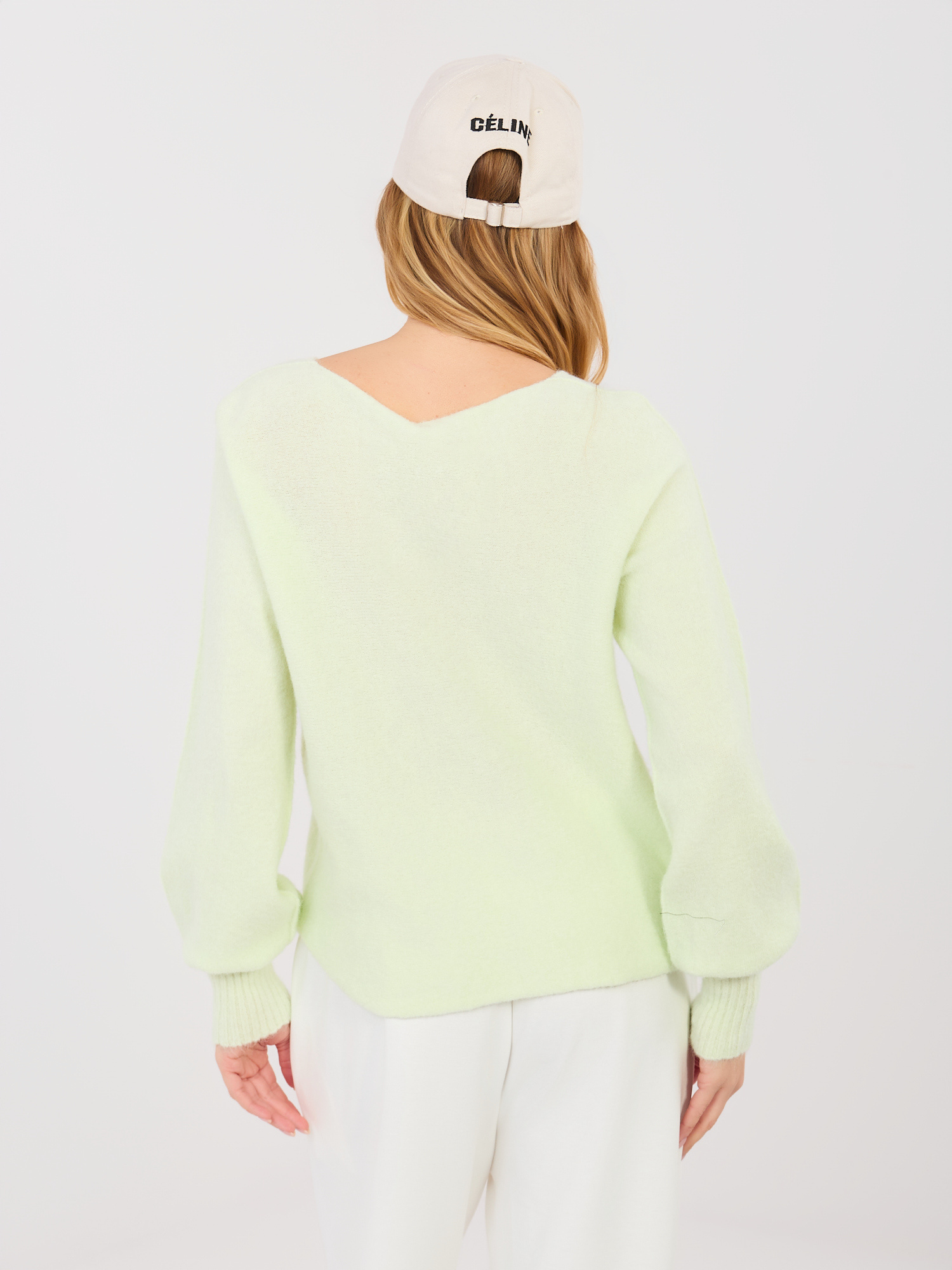 Изумруден пуловер ITALY MODA - Alpaca Mix - Image 5