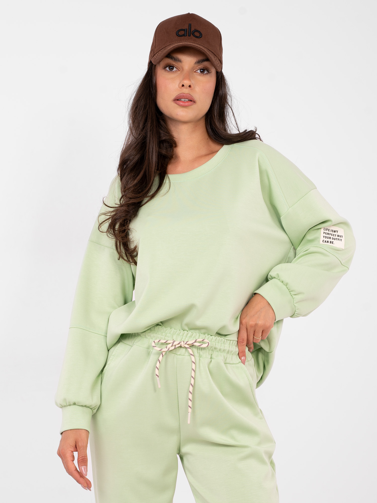 Елегантен Pistacjowy Комплект ITALY MODA - Комфорт и Стил - Image 2
