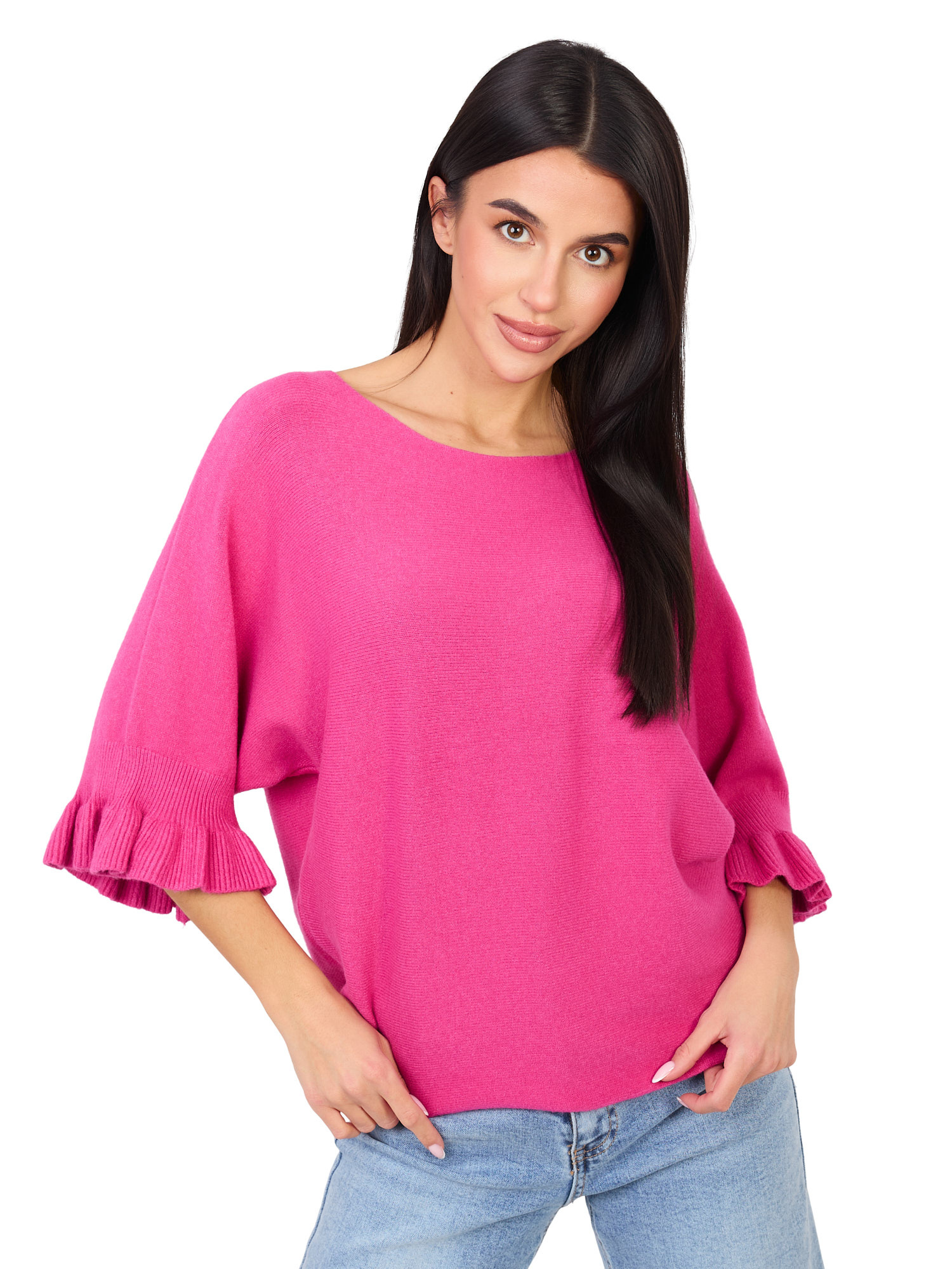 Фуксия Пуловер ITALY MODA - Елегантност и Комфорт - Image 4