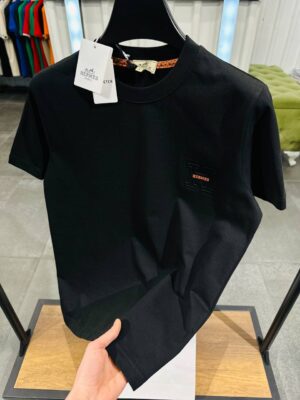 Мъжка тениска Hermès – луксозна черна тениска с модерен дизайн и премиум качество