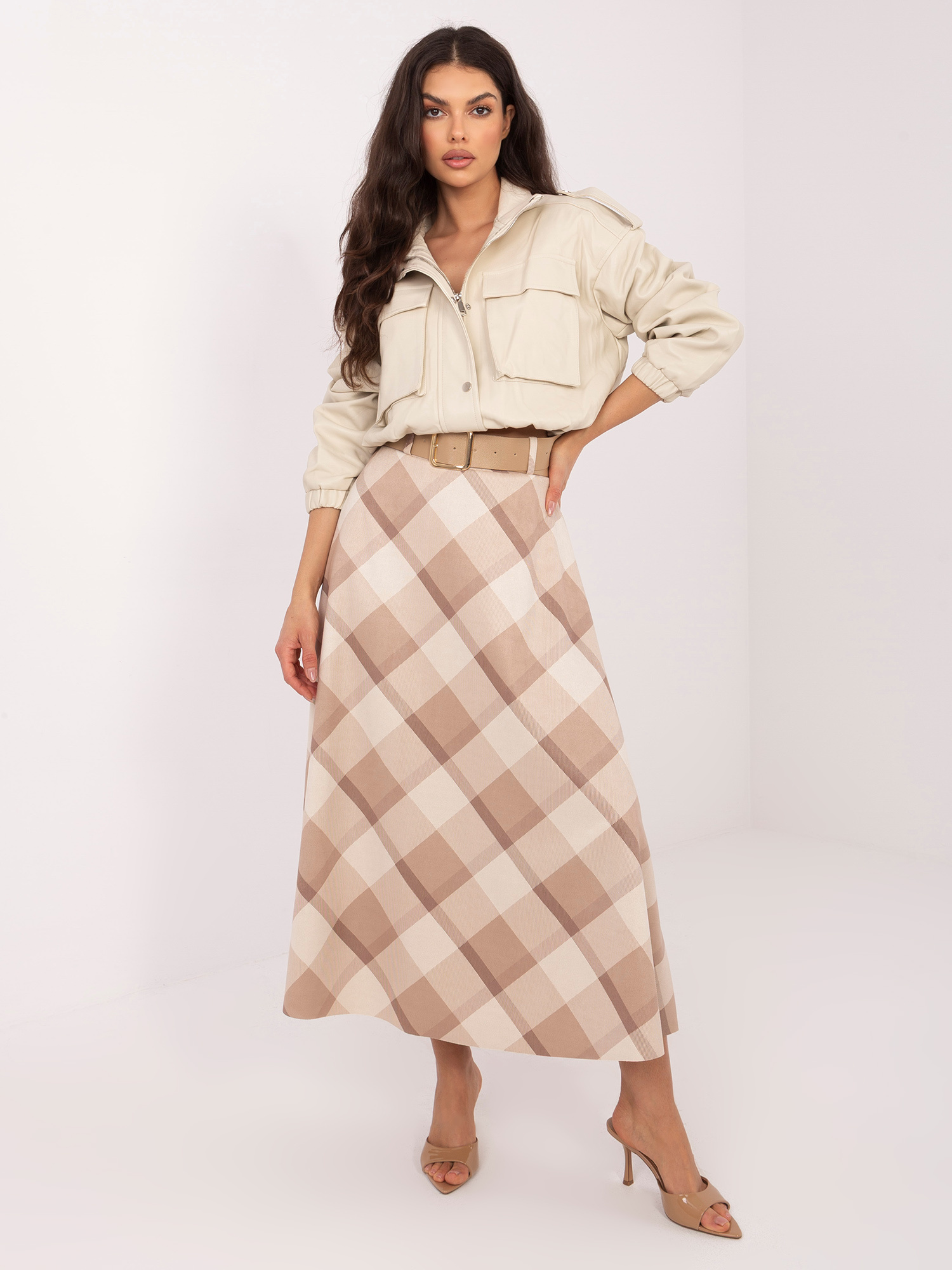Бежова Пола ITALY MODA - Елегантност и Комфорт - Image 2