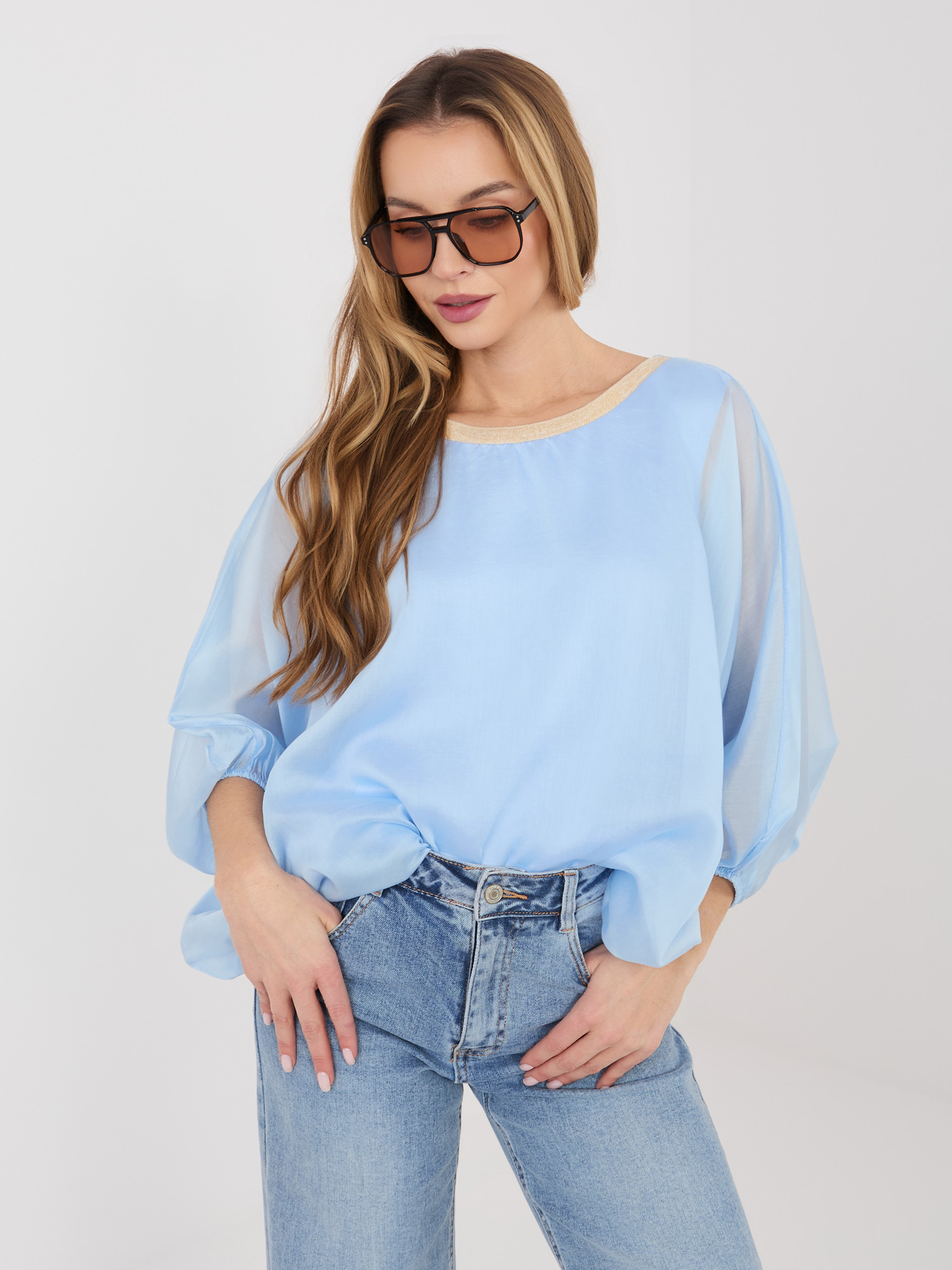Стилна светлосиня блуза ITALY MODA - Елегантност и Комфорт - Image 5
