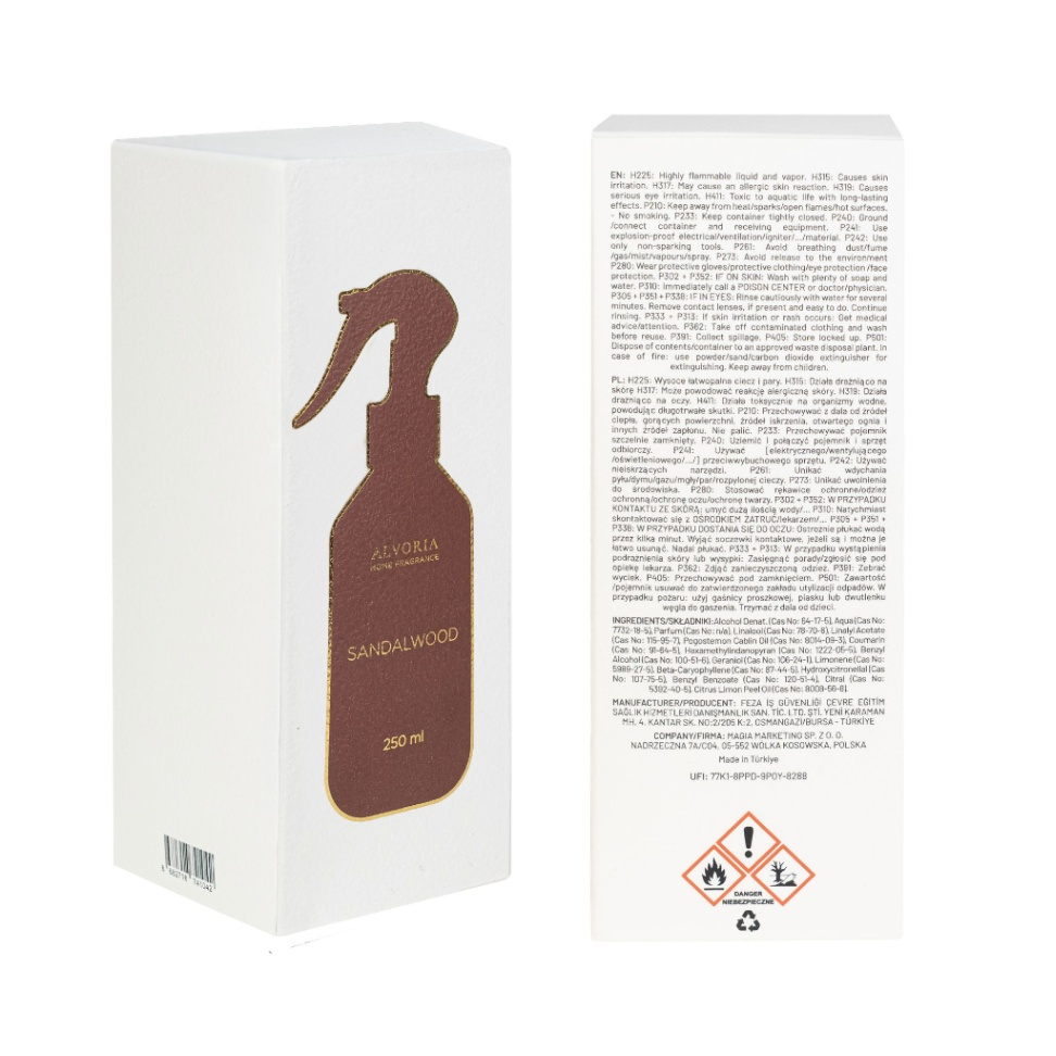 Спрей за Дома Сандалово Дърво Alvoria 250ml