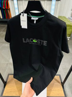 Мъжка тениска Lacoste черна с лого – стилна памучна тениска Lacoste