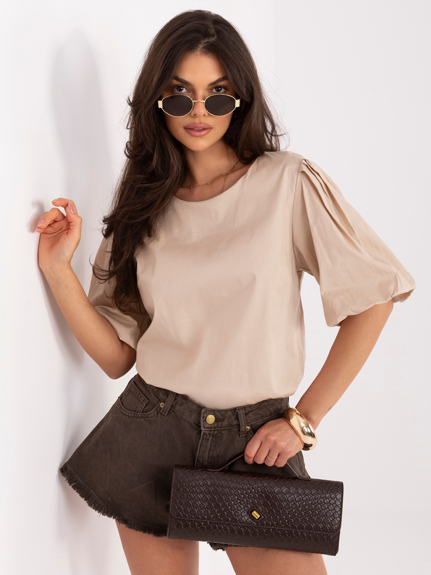 Бежова Блуза ITALY MODA - Елегантна и Удобна - Image 5
