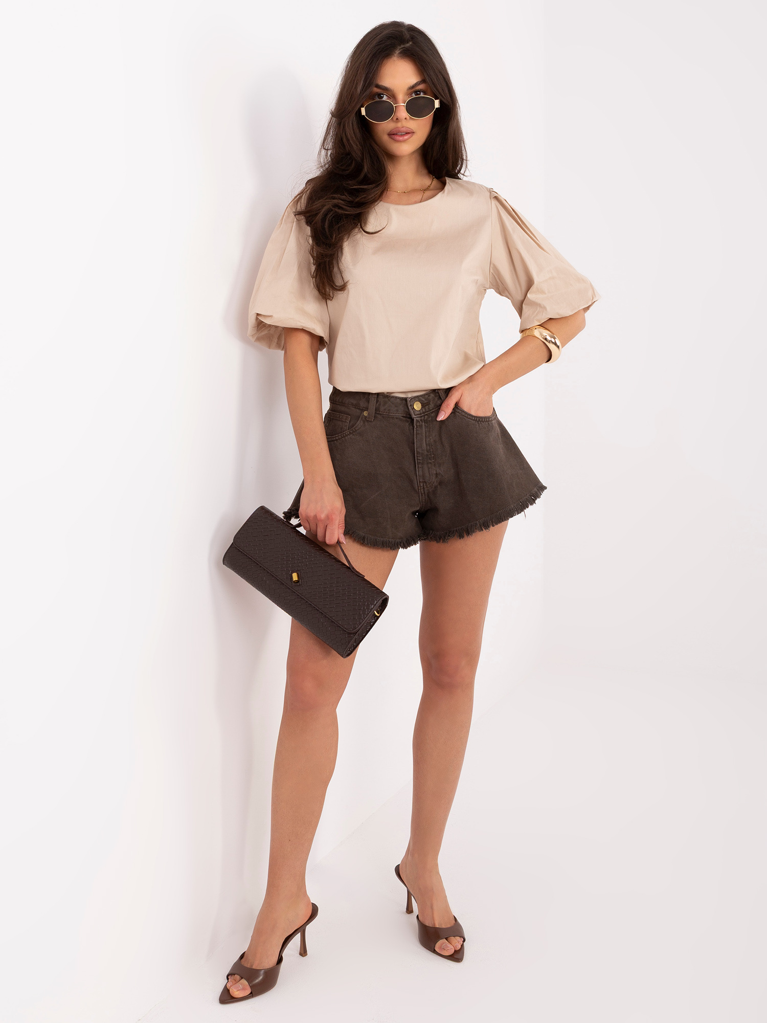 Бежова Блуза ITALY MODA - Елегантна и Удобна - Image 2