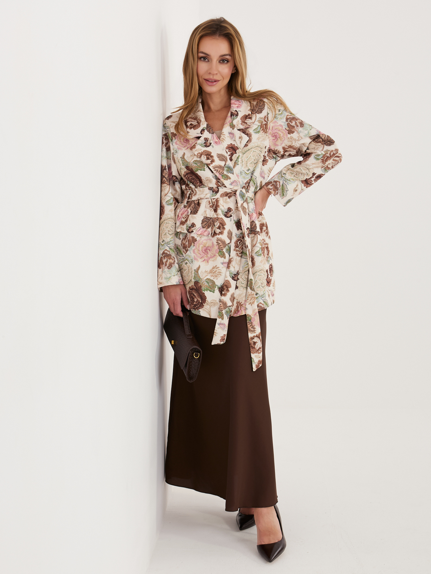 Бразилски Кафяв Блейзър ITALY MODA - Елегантност - Image 2