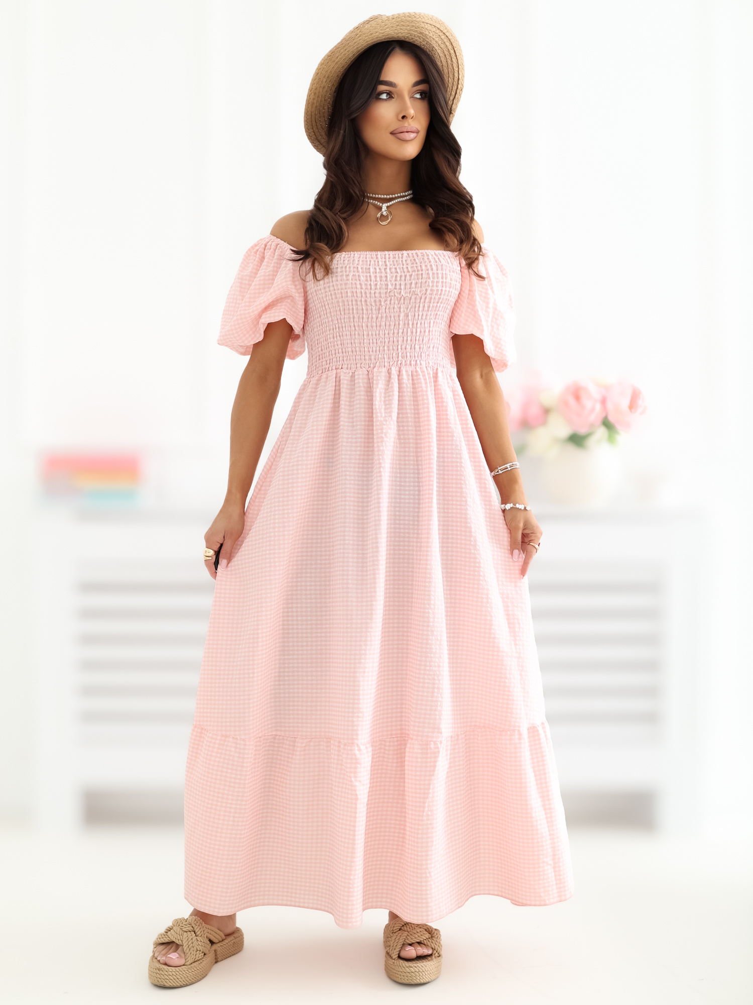 Прасковена рокля ITALY MODA - Елегантност и комфорт - Image 2
