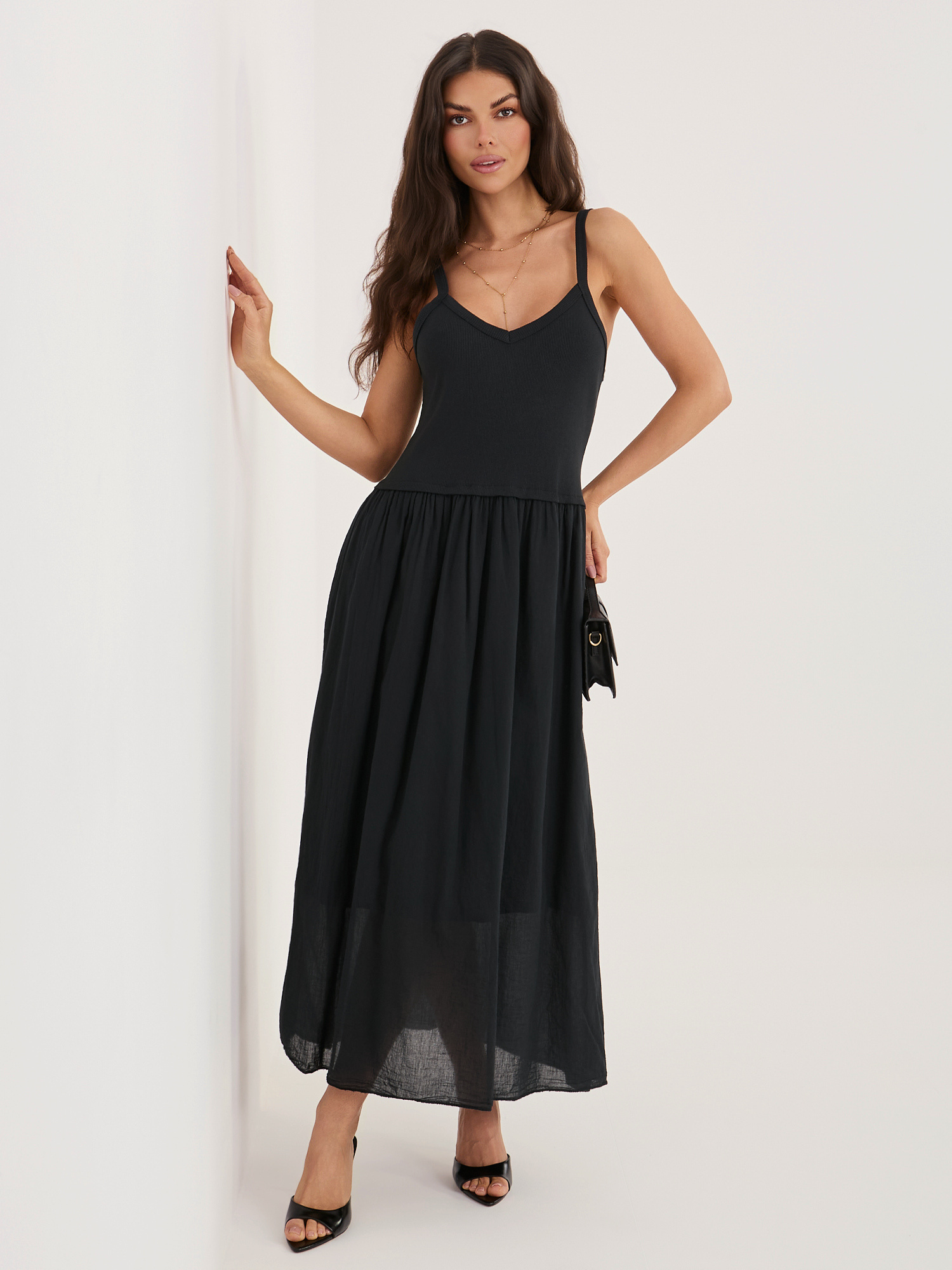 Черна Рокля ITALY MODA - Елегантна и Удобна - Image 5