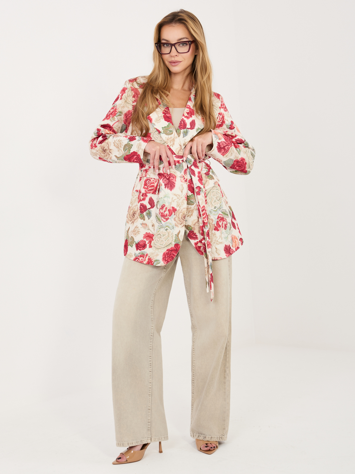 Червено Дамско Сако ITALY MODA - Елегантност - Image 4