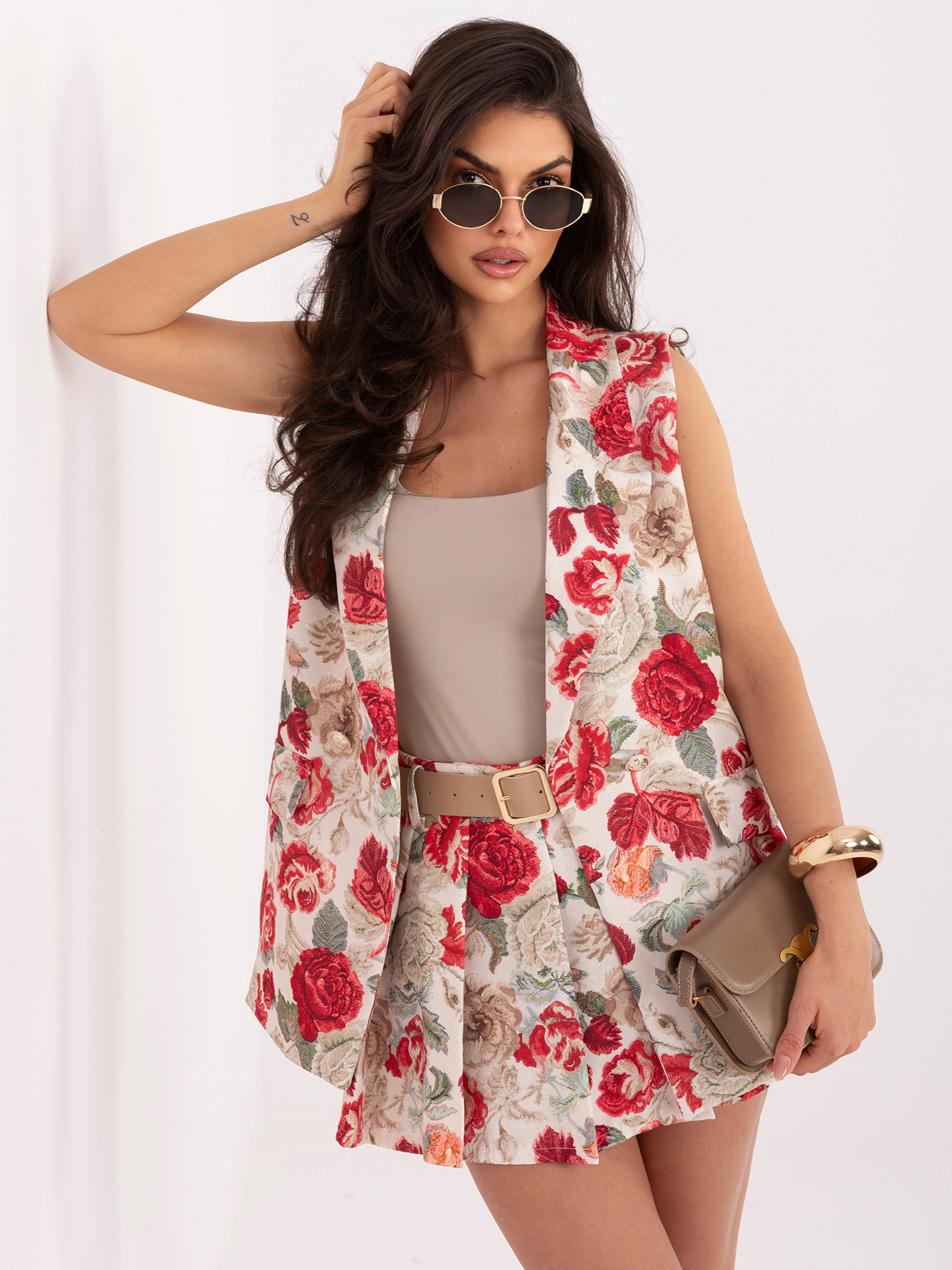 Червен Жилетка ITALY MODA - Елегантност и Комфорт - Image 3