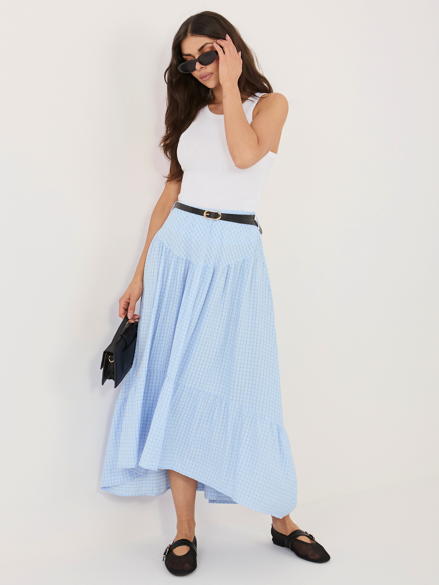 Светлосиня Пола ITALY MODA - Елегантност - Image 3