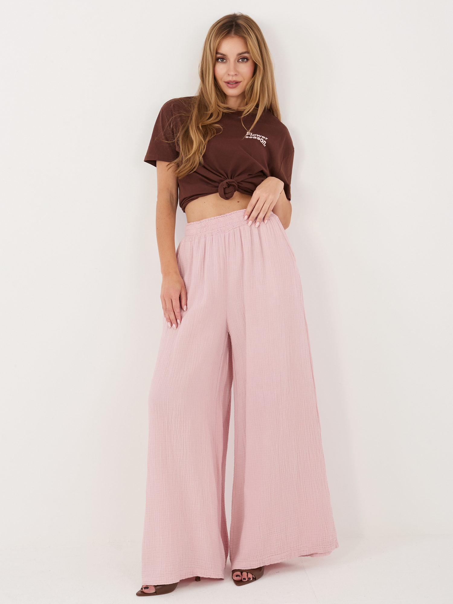 Розови панталони ITALY MODA - 100% памук - Image 3