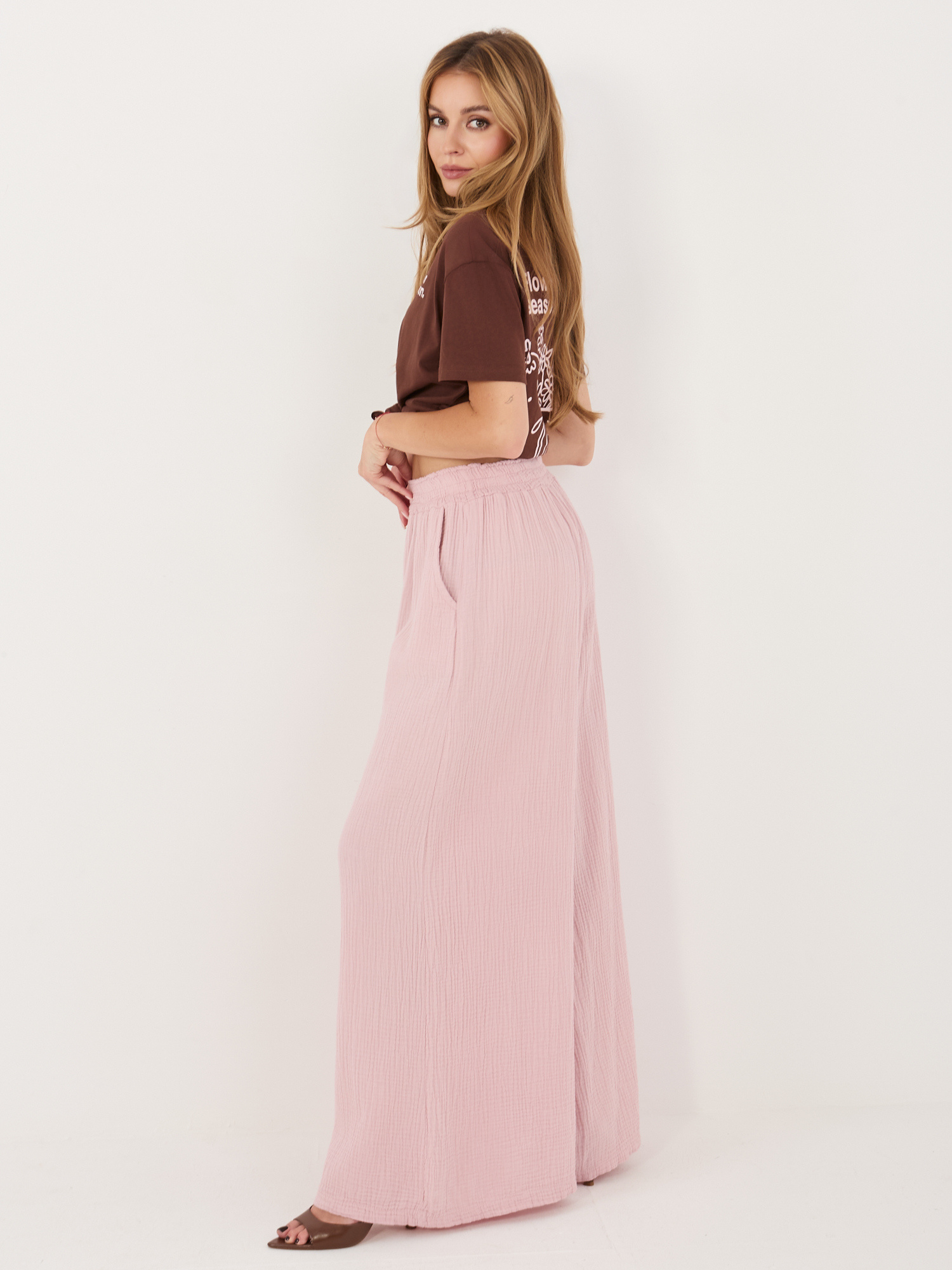 Розови панталони ITALY MODA - 100% памук - Image 4