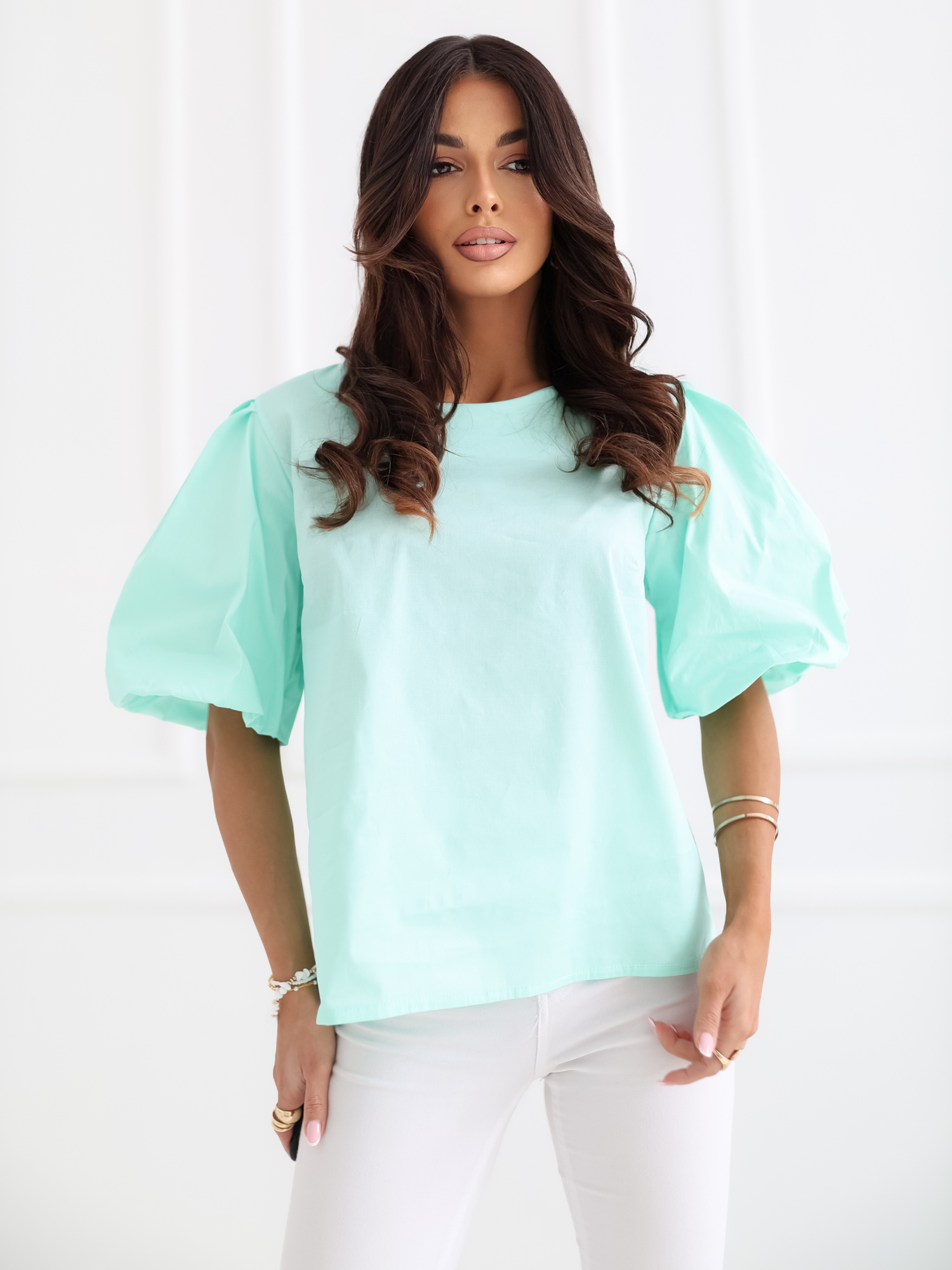 Ментова Блуза ITALY MODA - Елегантна и Удобна - Image 4