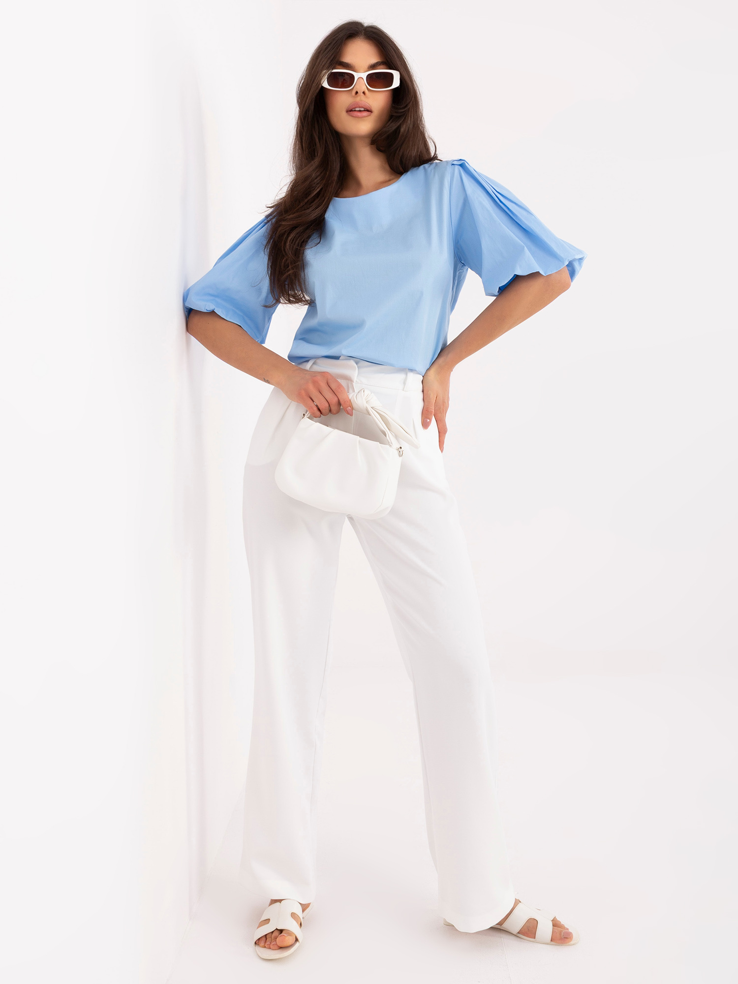 Синя Дамска Блуза ITALY MODA - Елегантност и Комфорт - Image 3