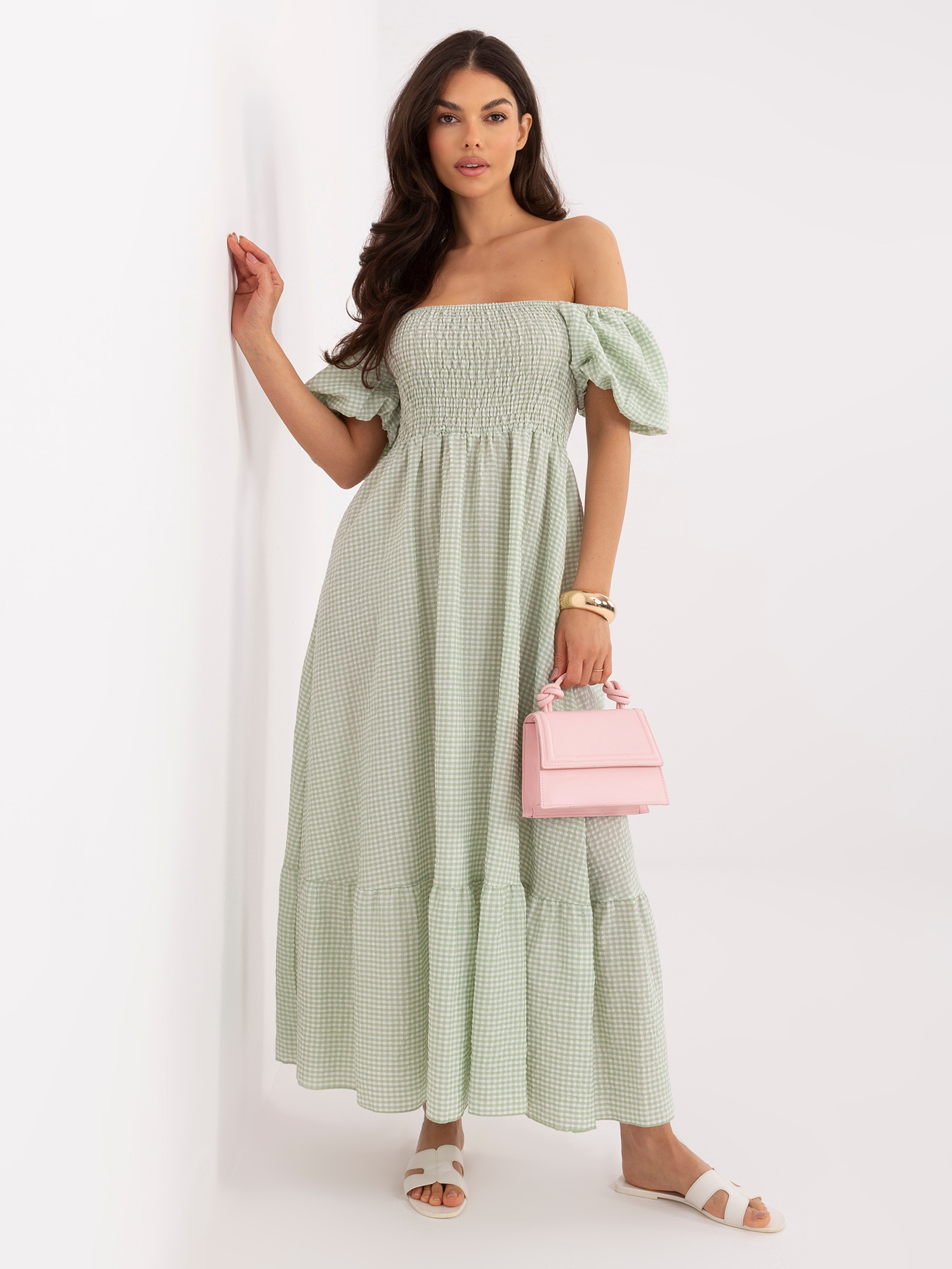 Изумрудена Рокля ITALY MODA - Pistacjowy Блясък