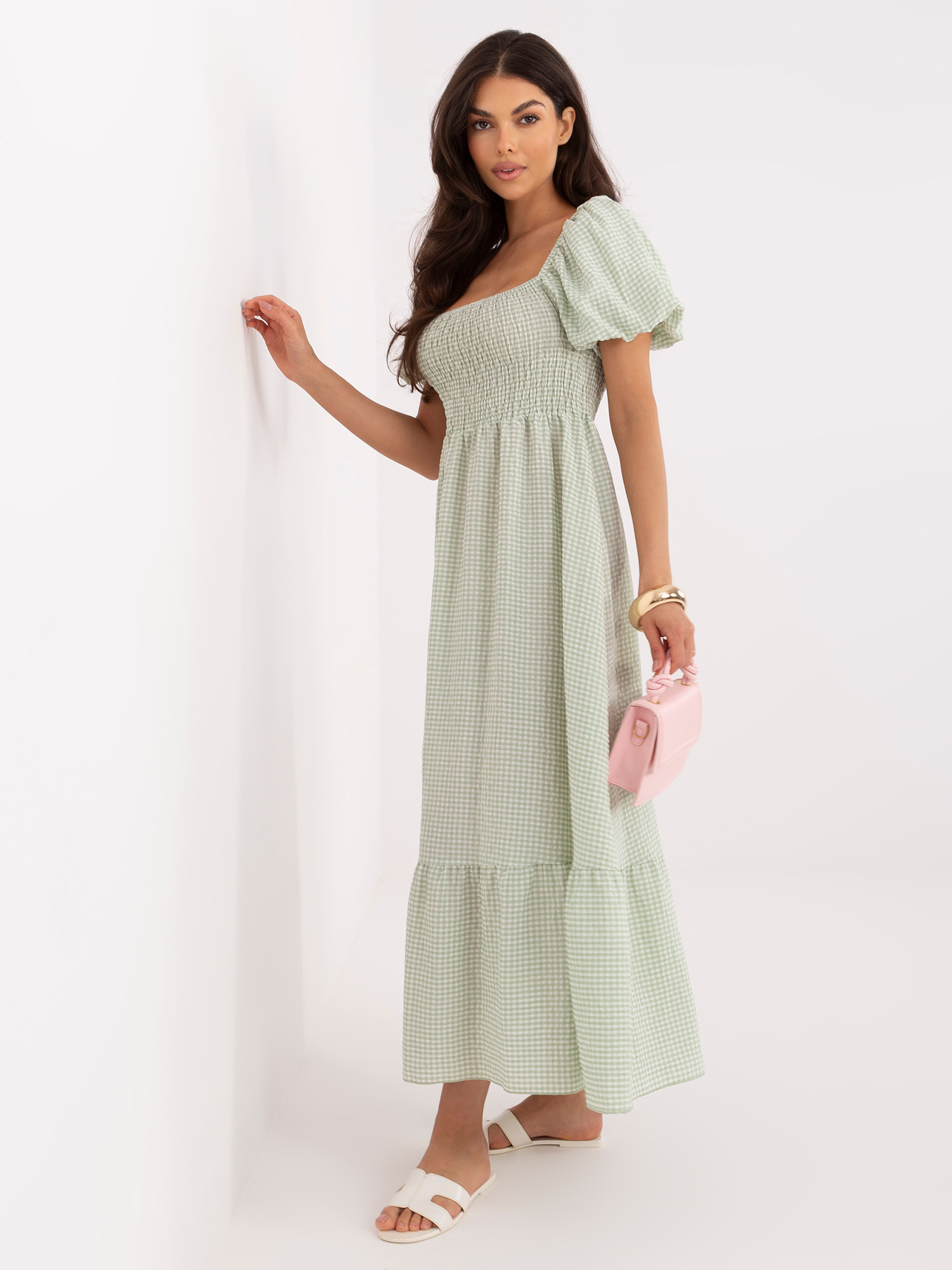 Изумрудена Рокля ITALY MODA - Pistacjowy Блясък - Image 3