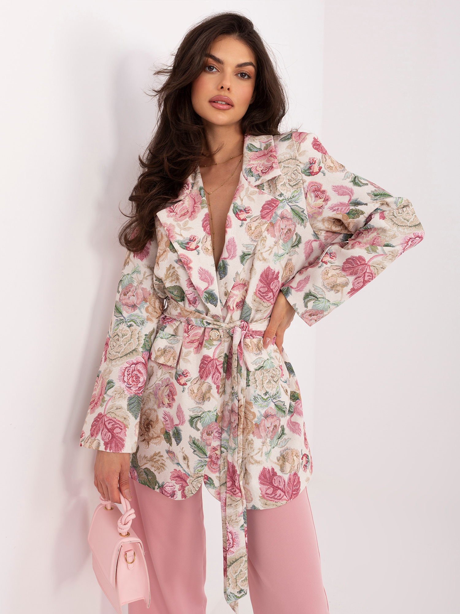 Розово Дамско Сако Italy Moda - Елегантност - Image 2