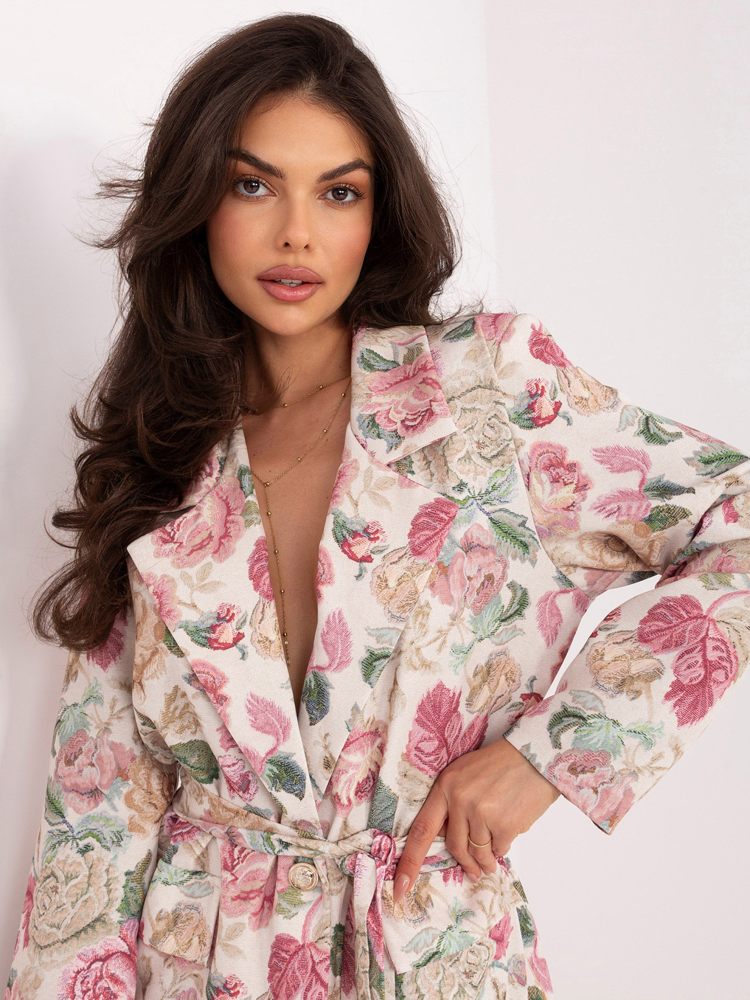 Розово Дамско Сако Italy Moda - Елегантност - Image 4