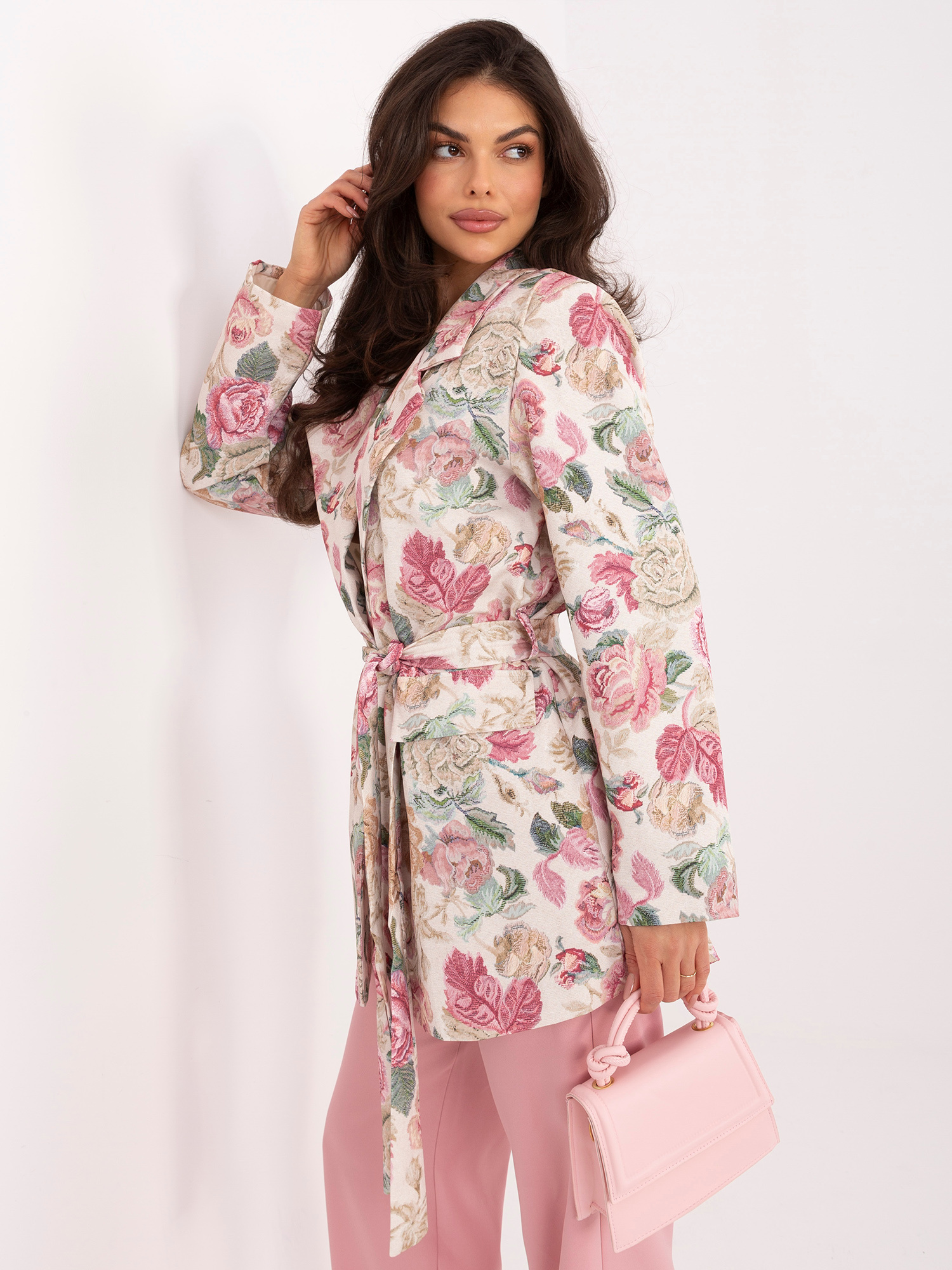 Розово Дамско Сако Italy Moda - Елегантност - Image 5