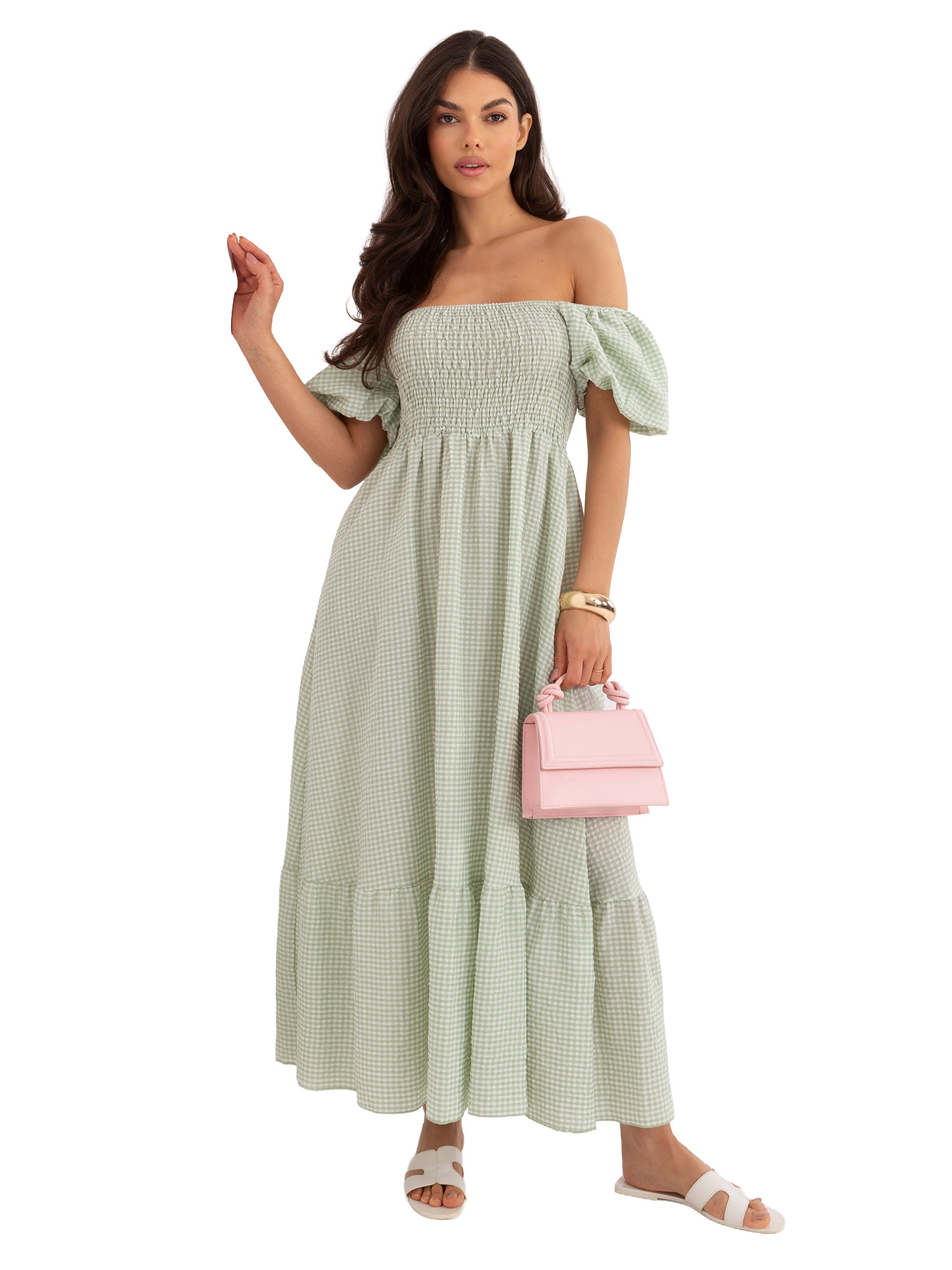 Изумрудена Рокля ITALY MODA - Pistacjowy Блясък - Image 5