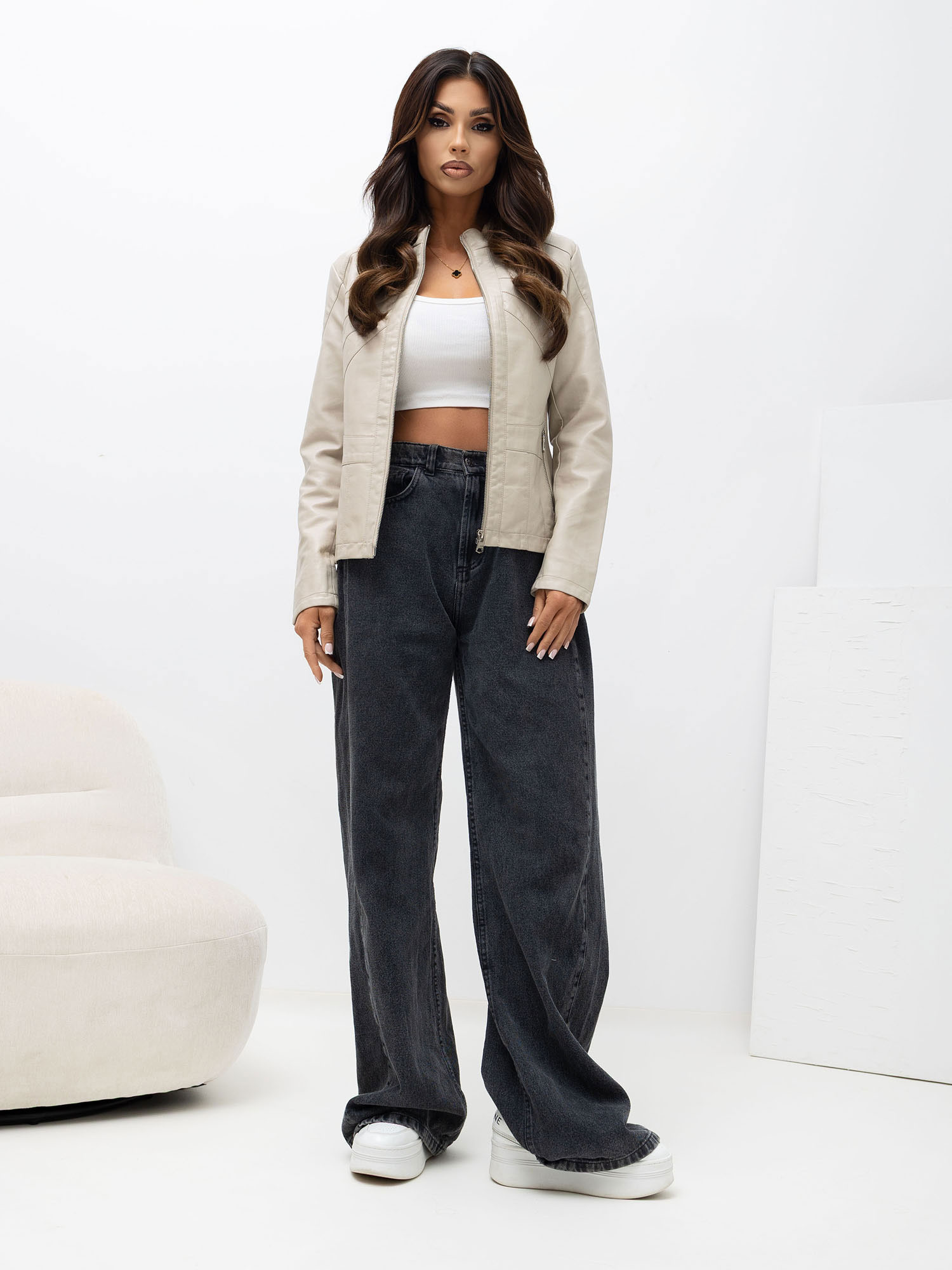 Бежово Яке SHOP SMILE - Елегантна Защита - Image 3