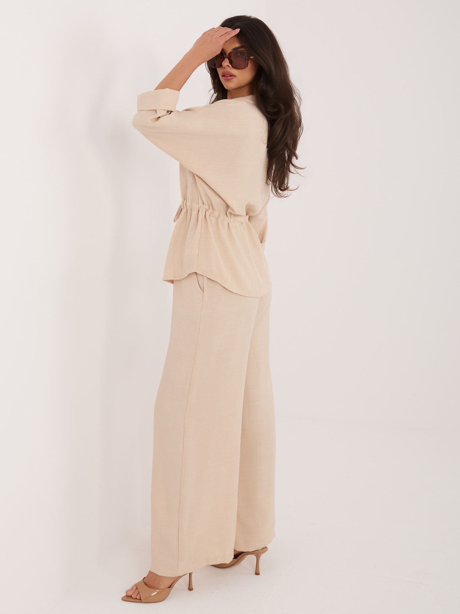 Бежов Комплект ITALY MODA - Елегантност и Комфорт - Image 2