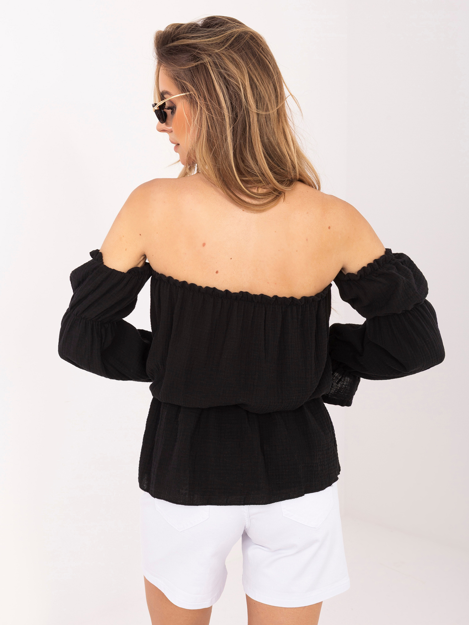 Черна Блуза ITALY MODA - Елегантна и Удобна - Image 3