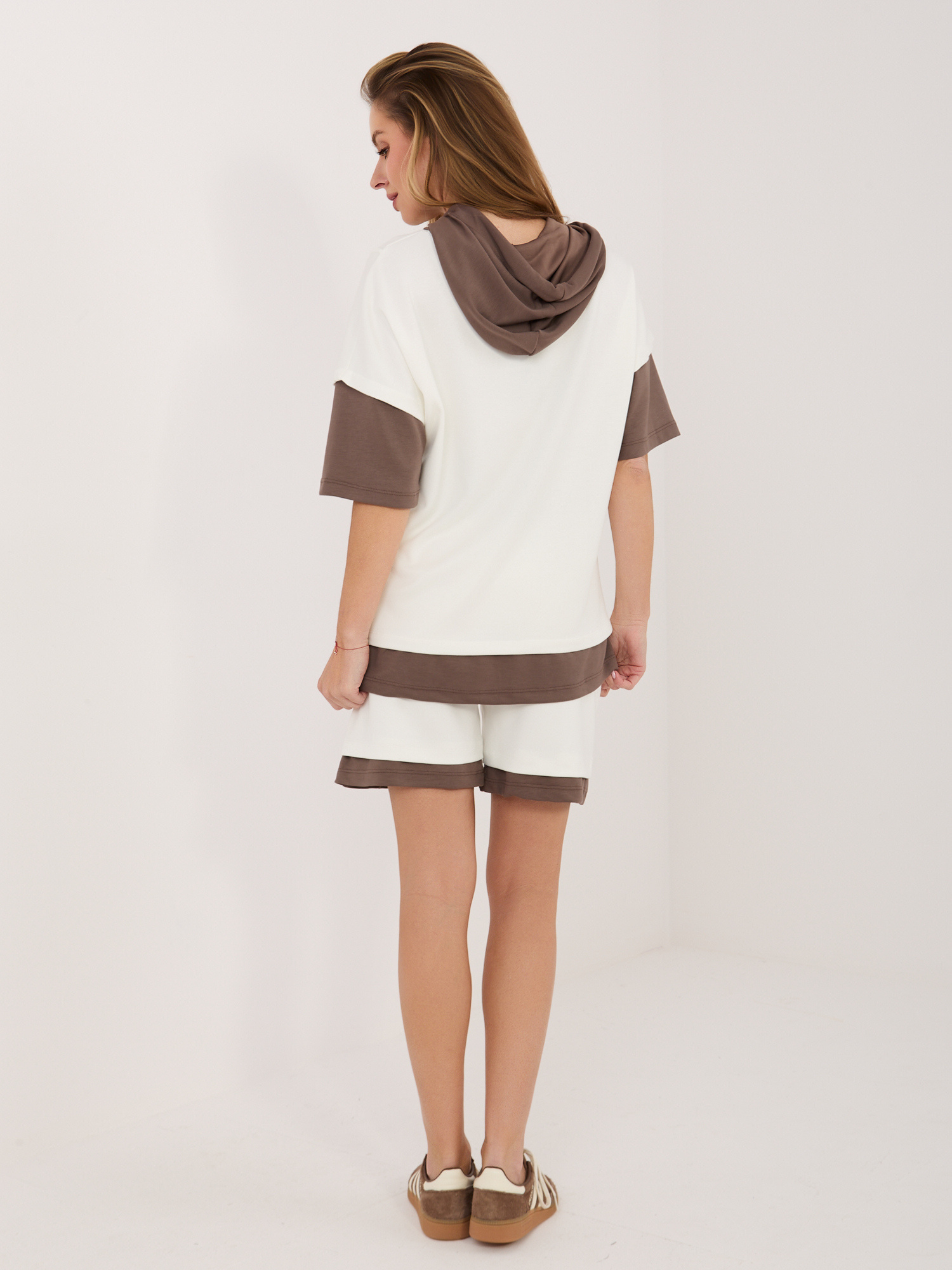 RUE PARIS Бяло-Кафяв Комплект - Елегантност и Комфорт - Image 3