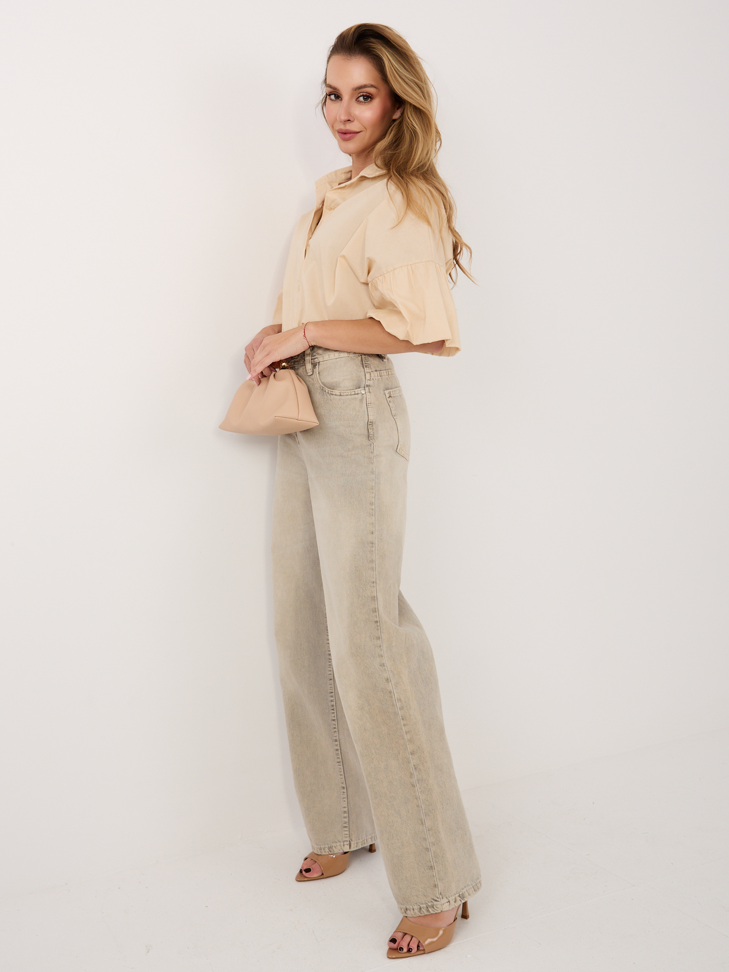 Бежова Риза ITALY MODA - Елегантен Комфорт - Image 3